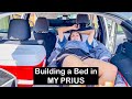 PRIUS BUILD / Downsizing Van Life / Making a Tiny House in our Car Conversion / building a bed