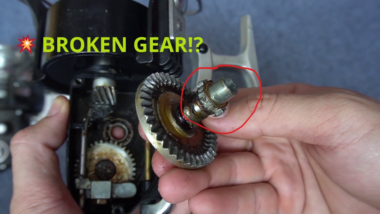 Replacing broken fishing reel gears