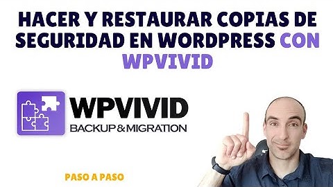 Hacer y restaurar COPIAS de SEGURIDAD en WordPress con WPVIVID 💻