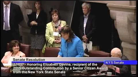 Senator Sue Serino Honors Elizabeth Devine with th...