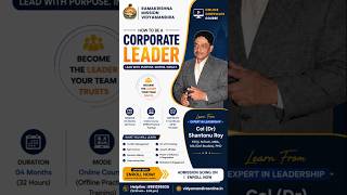 How To Become a Corporate Leader: The Experts Online Certificate Course | RKMVM