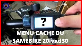 Menu secret du vélo électrique SAMEBIKE 20lvxd30