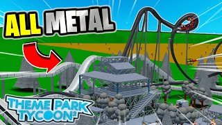 ONLY using *METAL* in Theme Park Tycoon 2! ‍