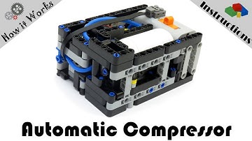 Lego Technic MOC - Automatic Motorized Compressor - Super compact!