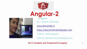 Part 5 Template and TemplateURL in angular