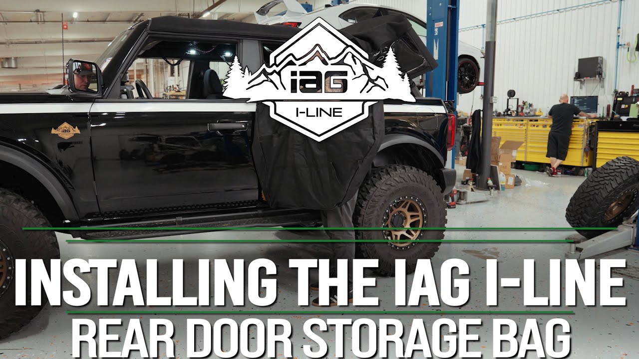 IAG I-Line Rear Door Storage Bag Pair for 2021+ Ford Bronco Four Door Install