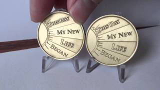 Personalized Engraved Sobriety Date AA Medallion