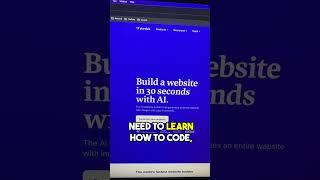ai builds website in 30 seconds