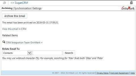 Outlook 365 Plugin for Sugar® Single User Installation