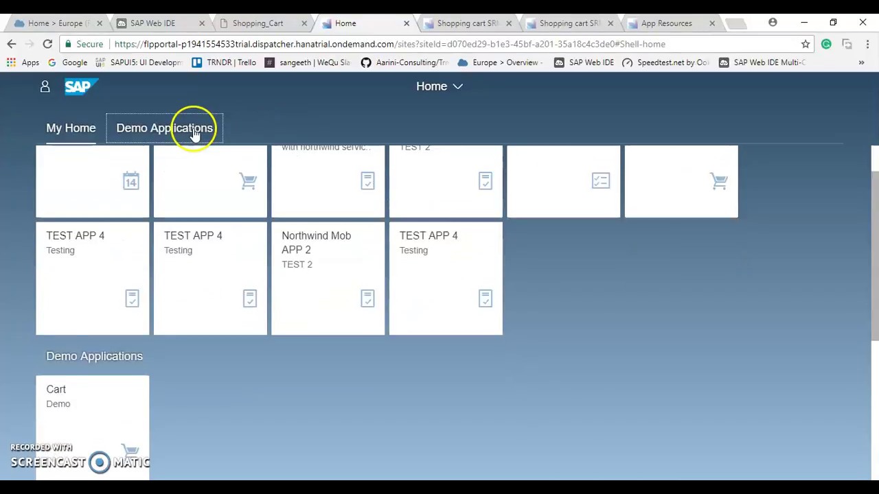 SRM Shopping cart Demo application YouTube
