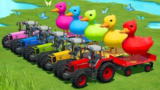 LOAD AND TRANSPORT GIANT DUCKS WITH FENDT TRACTORS AND JCB LOADERS - Farming Simulator 22 screenshot 1