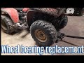 How to replace front wheel bearings on an atv(1988 honda fourtrax 300 4x4)