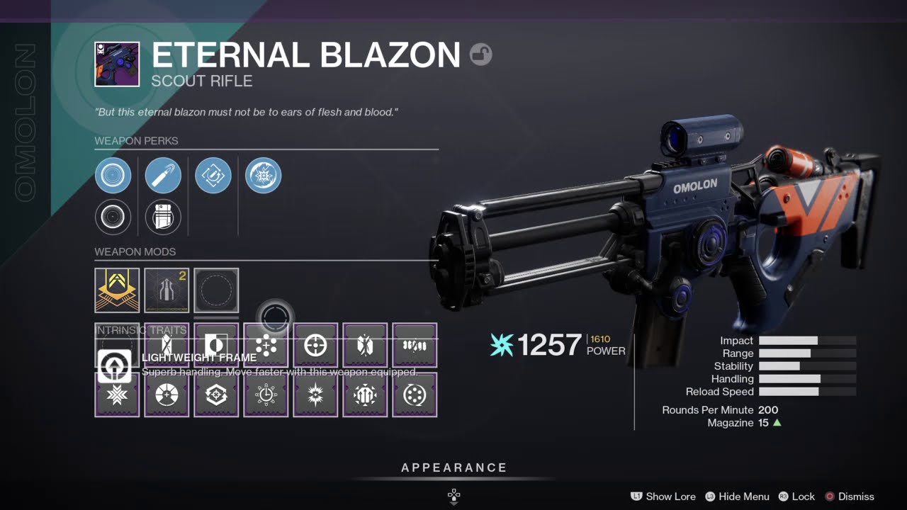 Destiny 2 - NEW SCOUT RIFLE ETERNAL BLAZON