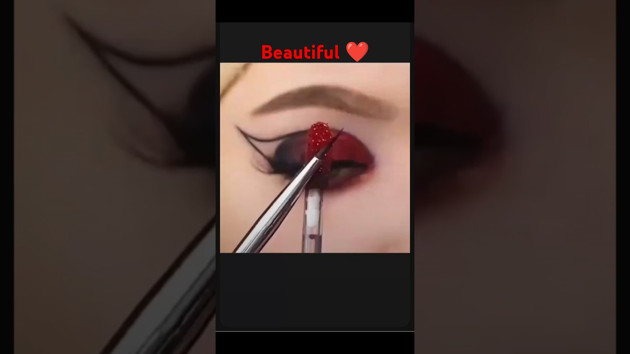 Red smokey eye makeup| eye makeup with red dress 