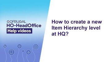 How to create a new Item Hierarchy level at HQ?