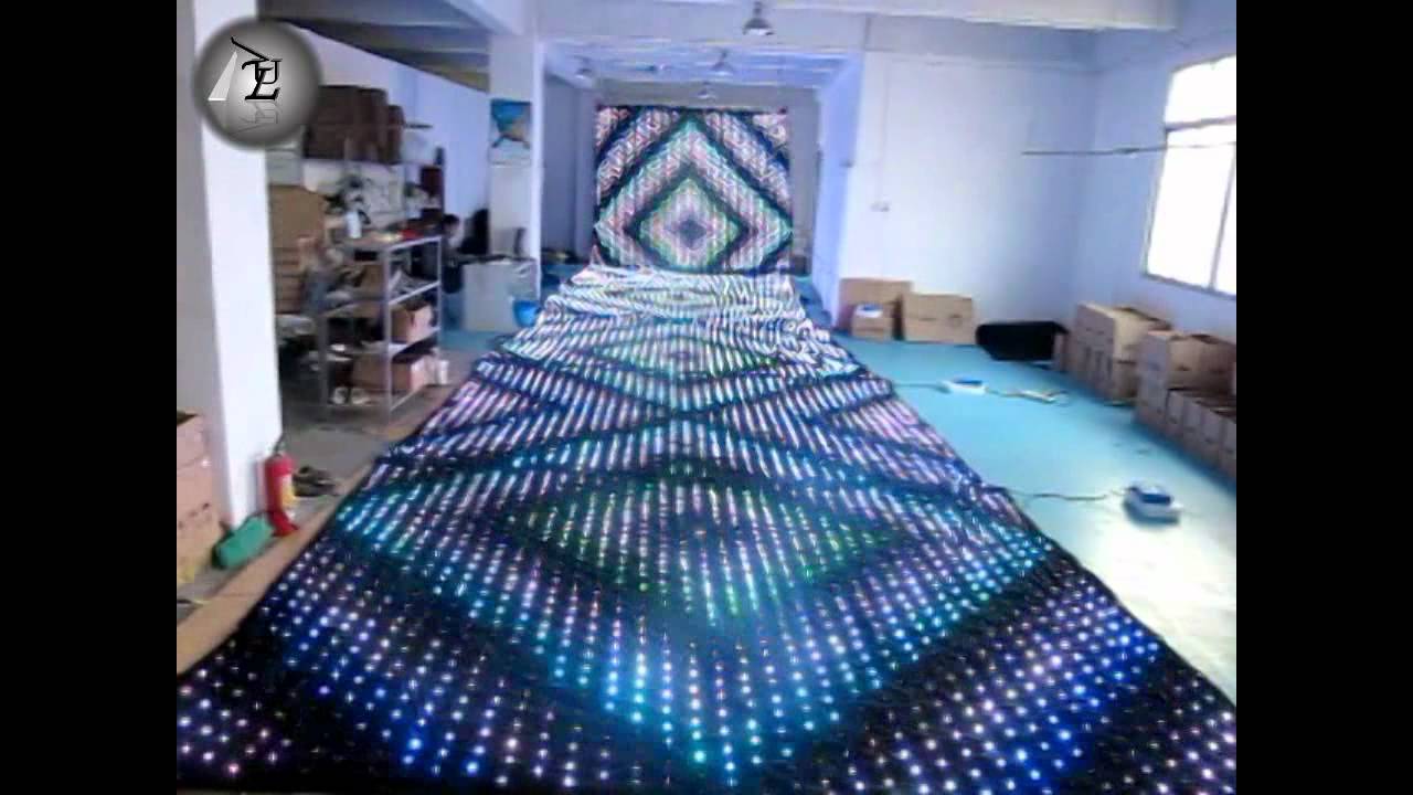 big size 4mx18m stage lighting led curtain screen backdrop wision