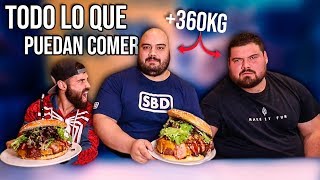 PUEDO COMER MÁS que los 2 HOMBRES MÁS FUERTES de ESPAÑA en un RETO DE COMIDA ¿QUIÉN PUEDE COMER MÁS?