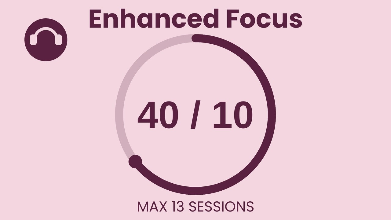 40/10 Pomodoro Timer Pink Noise 🎧 ~11-Hour Study with Me for Deep Focus ...