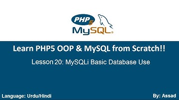 PHP OOP & MySQLi Lesson 20: MySQLi Basic Database Use (Urdu/Hindi)