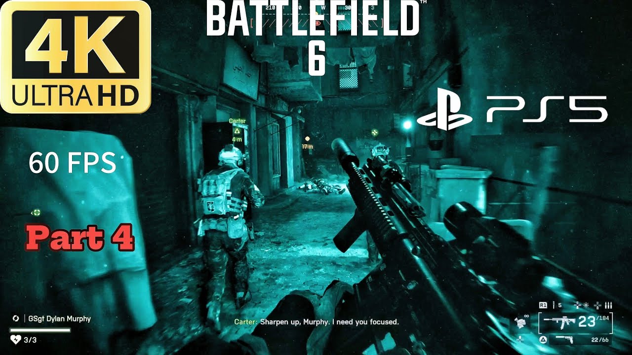 Battlefield 6 Campaign (Part 4) (Night) Gameplay (4K) (PS5) (60 FPS)