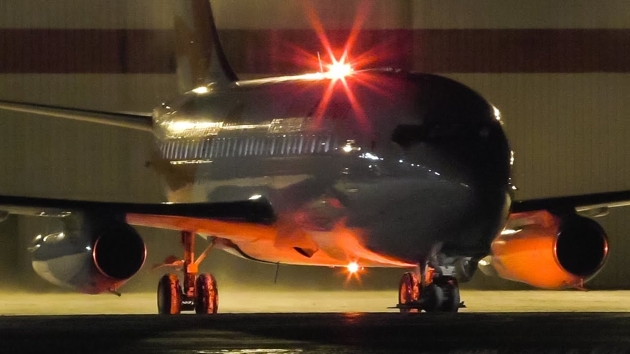 Air Inuit Boeing 737-200 Startup, Taxi, and Takeoff from Calgary Airport