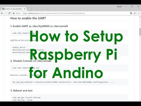 HowTo Setup Raspberry Pi for Andino X1