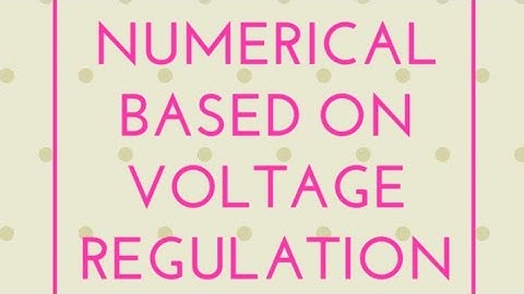 Transformer Ep20 Numerical based on voltage regulation of transformer
