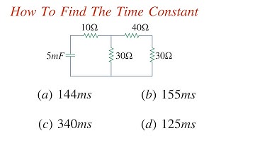 How To Find Time constant || RC Circuit Time Constant Solved Problem || Circuit Analysis