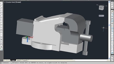 AutoCAD 3D Modeling - BENCH VISE PART 1 tutorial