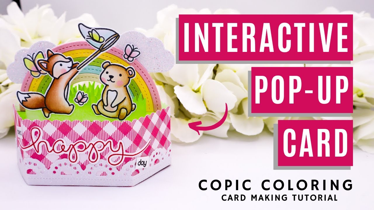 Interactive Rainbow Platform Pop-Up Card with Lawn Fawn - YouTube