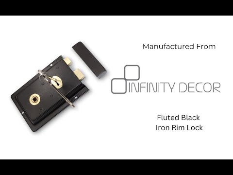 INFINITY DECOR - Iron Rim Lock - Fluted EXB Black | Rim Lock Key | Door ...