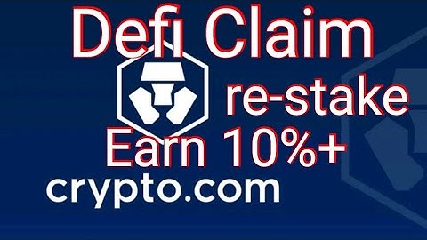 Crypto.com CRO claim and re-stake for compound interest and bitcoin