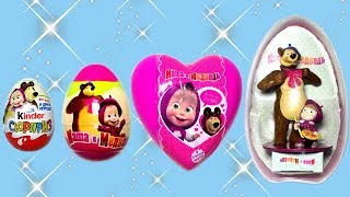 Маша и Медведь Видео для детей Сюрпризы Игрушки Learn Sizes with Surprise Eggs Masha and the Bear