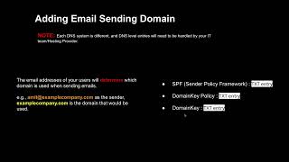Email Sending Domain Configuration - Domain Management