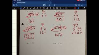Simplify radicals using factor tree (Geometry)