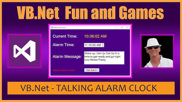 VB.Net Talking Alarm Clock Plus WAV File Alarm - Visual Basic VB.Net Beginners Tutorial