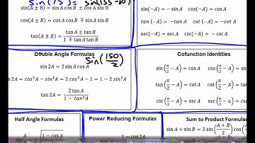 Precalculus Unit 7.3 Notes Sum to Product Formulas Trigonometry 2014