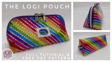 The (Free) Logi Pouch - Full zipper pouch tutorial with free PDF pattern
