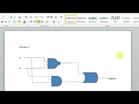 Draw logic gate with Microsoft Word - YouTube