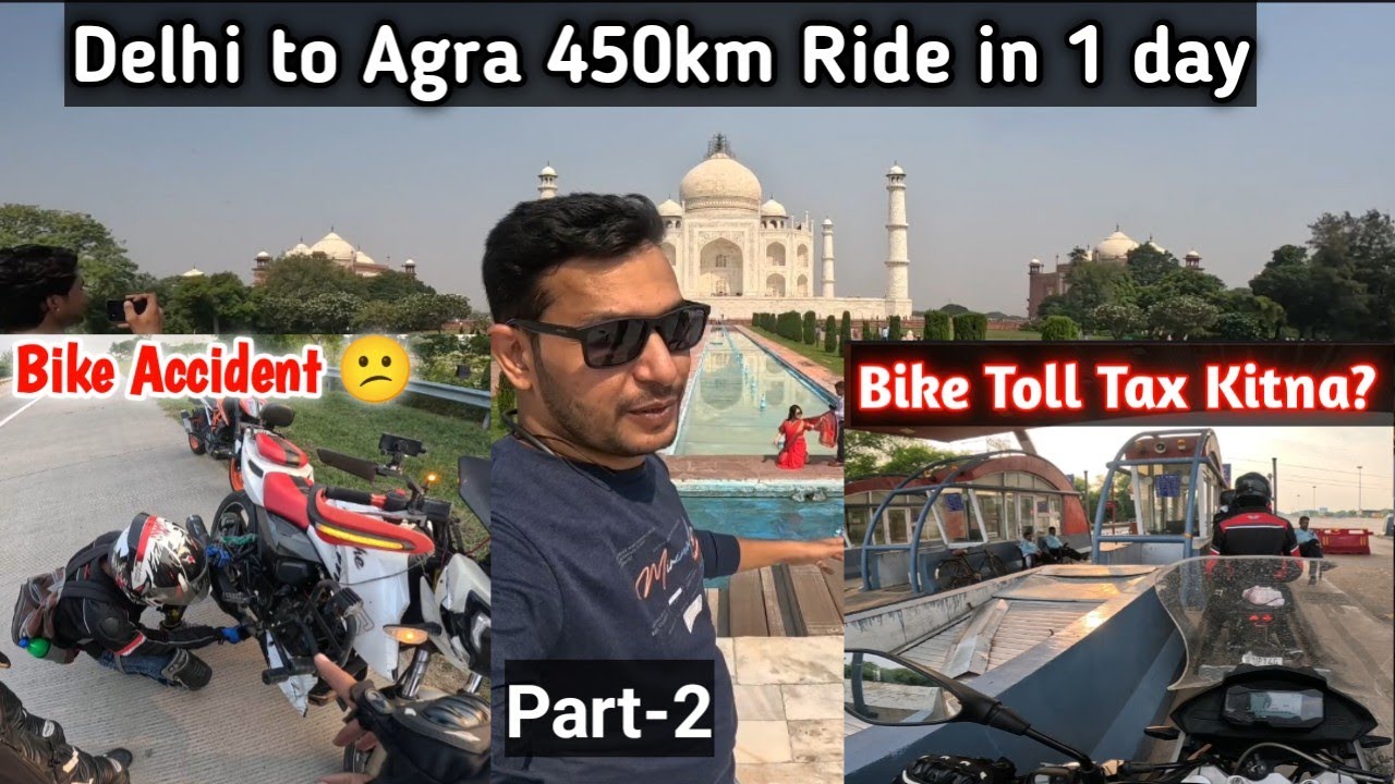 Delhi to Taj Mahal in One Day Ride 🏍️ | BMW G310 GS & Bajaj Freedom 125 CNG Adventure 