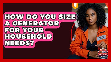 How Do You Size A Generator For Your Household Needs? - Your Emergency Planner