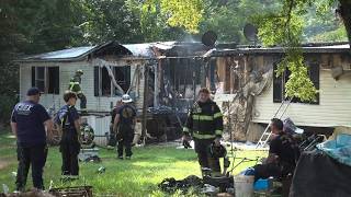 Cherokee County family displaced after fire heavily damages mobile home