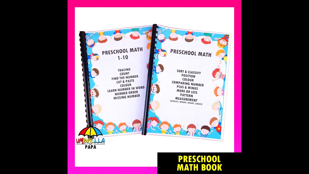 PRESCHOOL MATH NUMBER WORKSHEET PHYSICAL COPY 162 PAGES & MORE