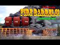 Wood Trestle Fire Barrels - Painting 3D Printed Whisky Barrels into Fire Barrels