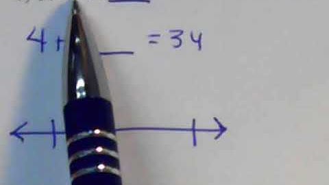 Missing addend, subtraction and number lines