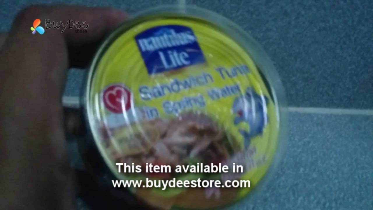 Nautilus Lite Sandwich Tuna in Spring Water 185g - YouTube