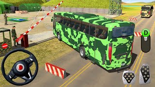 US Army Bus Driving Simulator - Offroad Military Coach Soldier Transporter - Android Gameplay screenshot 1