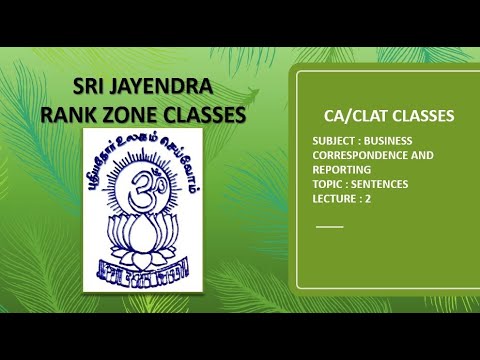CA/CLAT CLASSES | SENTENCES | LECTURE 2 - YouTube