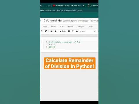 Calculate Remainder of Division! Python #shorts #python #programming # ...
