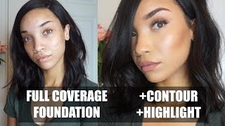 MAKEUP| Full Acne Coverage Foundation + Contour/Highlight screenshot 2